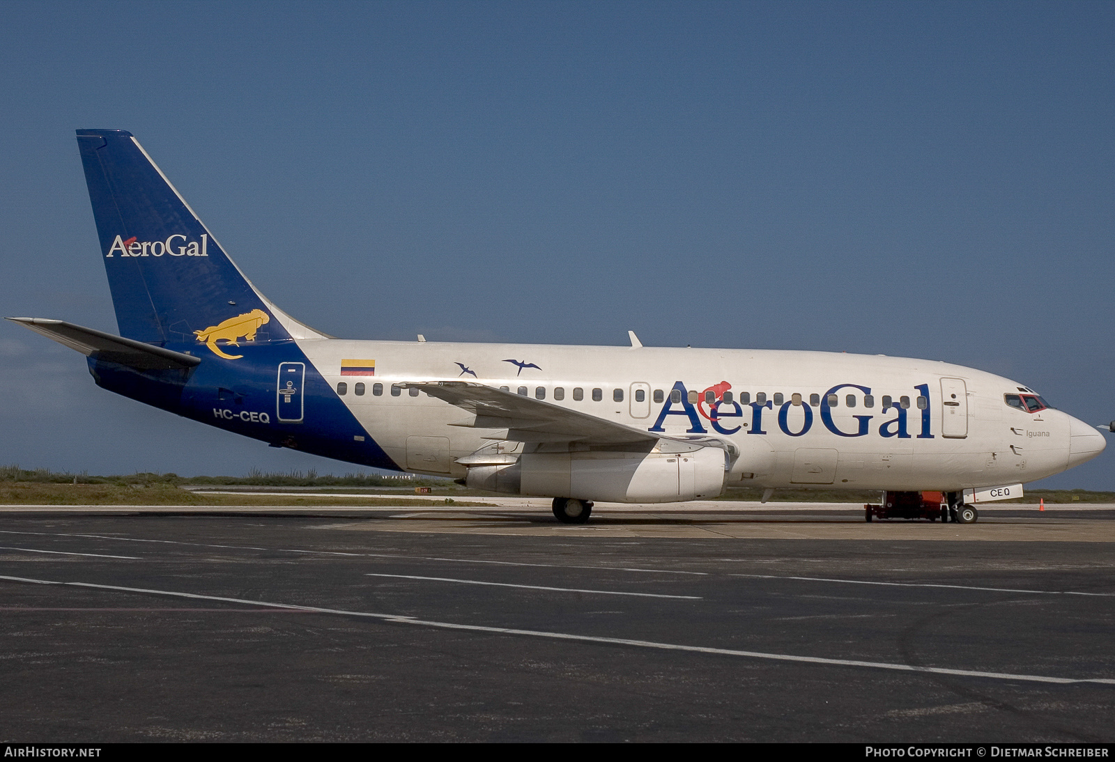 Aircraft Photo of HC-CEQ | Boeing 737-2Y5/Adv | AeroGal | AirHistory.net #772423