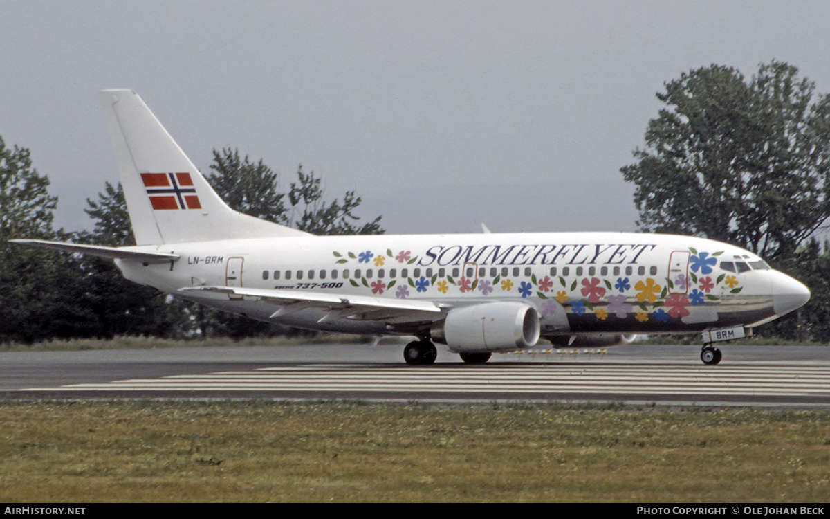 Aircraft Photo of LN-BRM | Boeing 737-505 | Braathens SAFE | AirHistory.net #772624