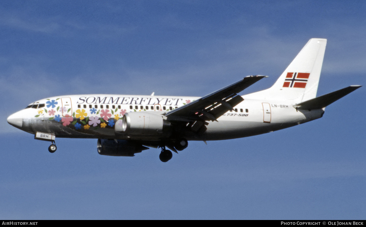 Aircraft Photo of LN-BRM | Boeing 737-505 | Braathens SAFE | AirHistory.net #772654