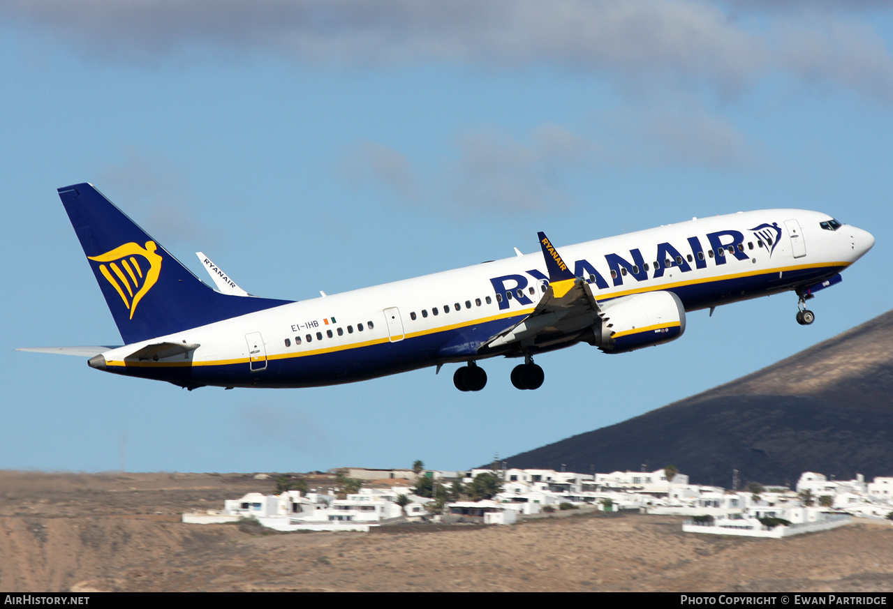 Aircraft Photo of EI-IHB | Boeing 737-8200 Max 200 | Ryanair | AirHistory.net #772712