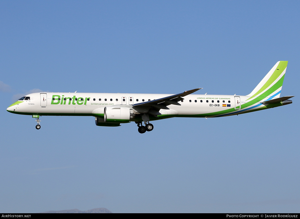 Aircraft Photo of EC-OKB | Embraer 195-E2 (ERJ-190-400 STD) | Binter Canarias | AirHistory.net #772784