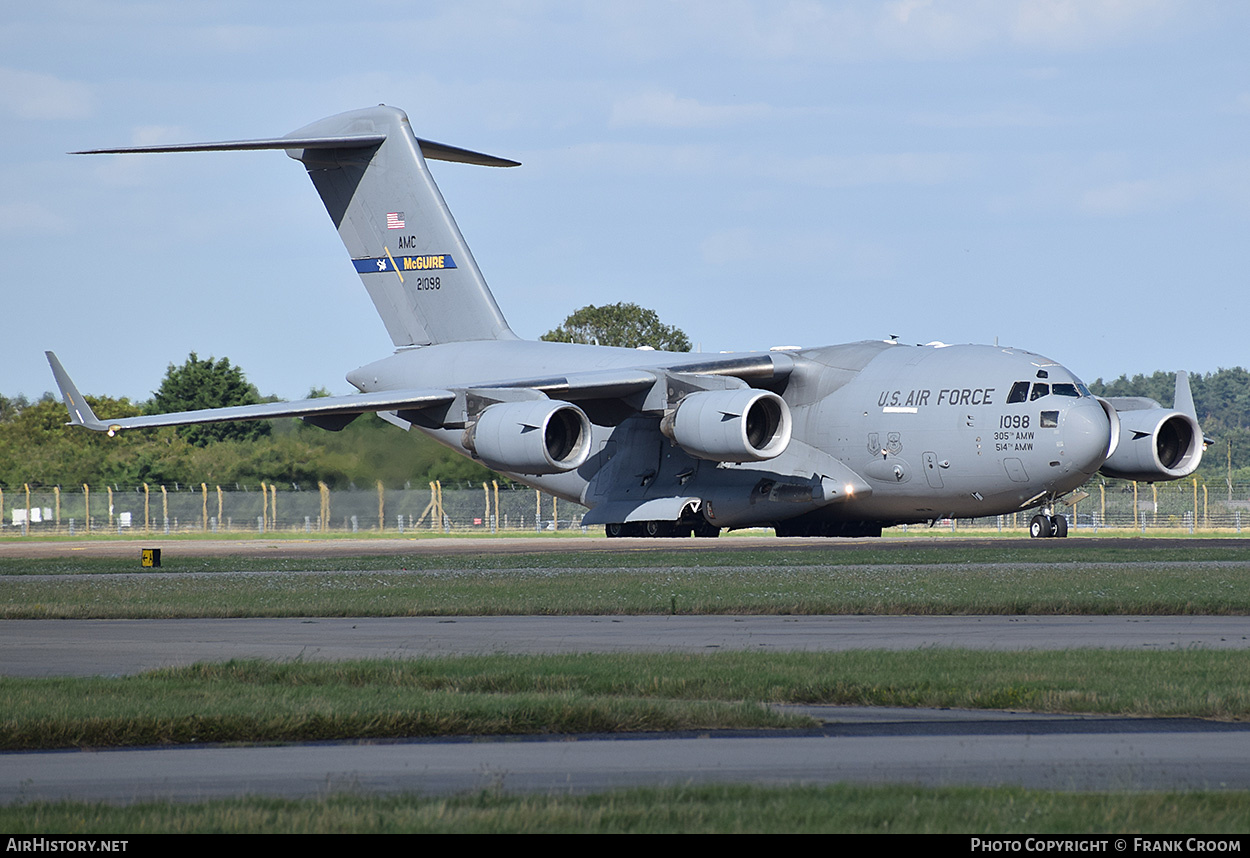 Aircraft Photo of 02-1098 / 21098 | Boeing C-17A Globemaster III | USA - Air Force | AirHistory.net #772819