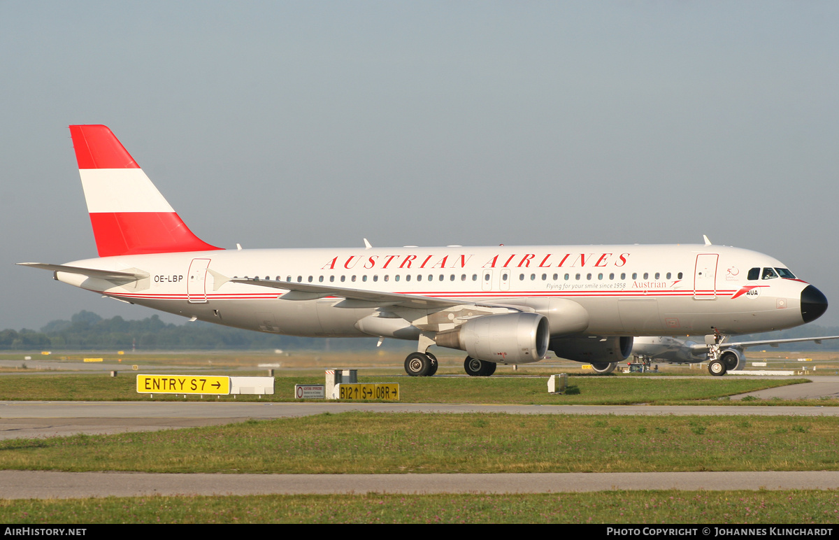 Aircraft Photo of OE-LBP | Airbus A320-214 | Austrian Airlines | AirHistory.net #773014