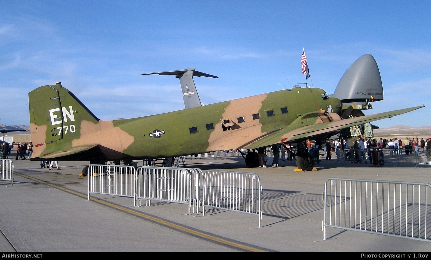 Aircraft Photo of N2805J / AF43-770 | Douglas C-47D Skytrain | USA - Air Force | AirHistory.net #773134
