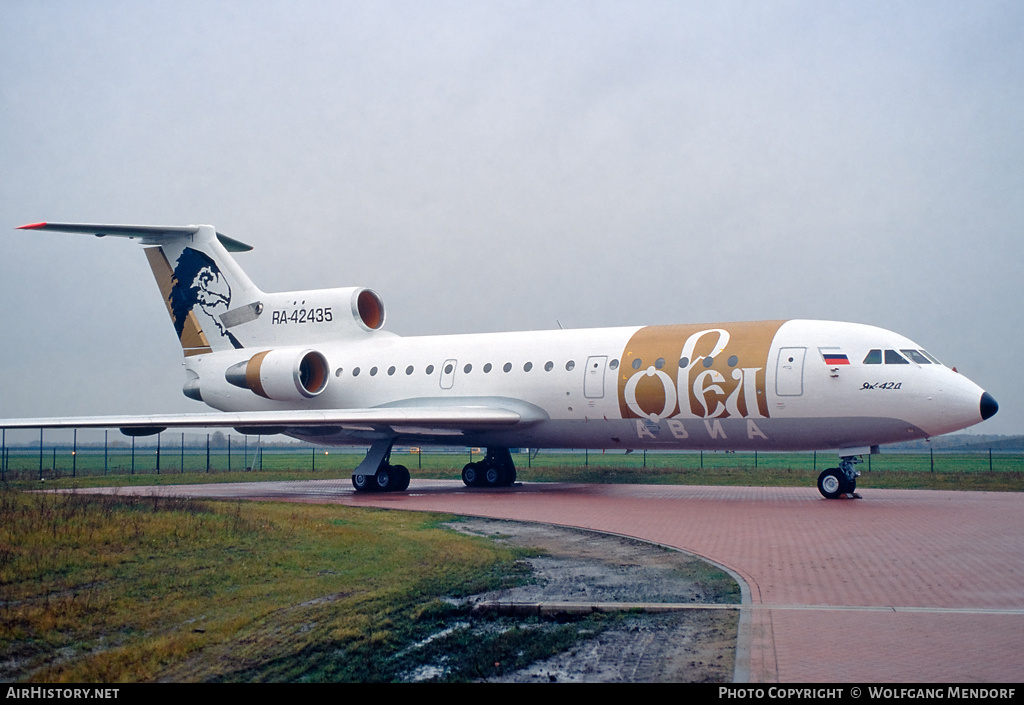 Aircraft Photo of RA-42435 | Yakovlev Yak-42D | Orel Avia | AirHistory.net #773226