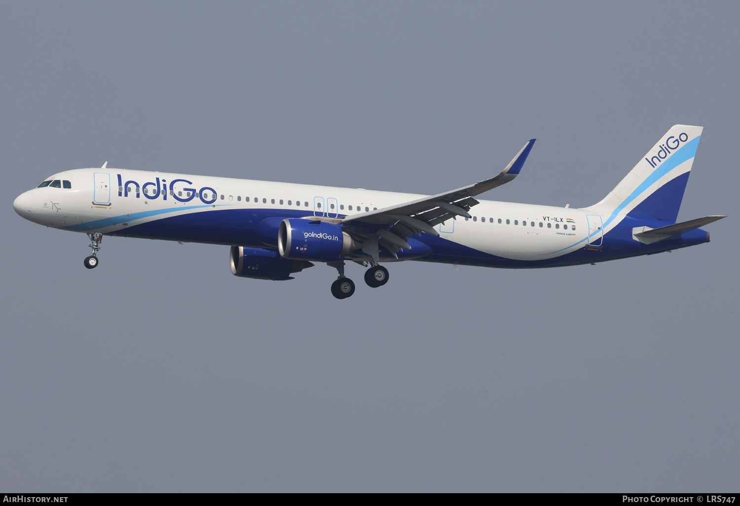 Aircraft Photo of VT-ILX | Airbus A321-252NX | IndiGo | AirHistory.net #773386