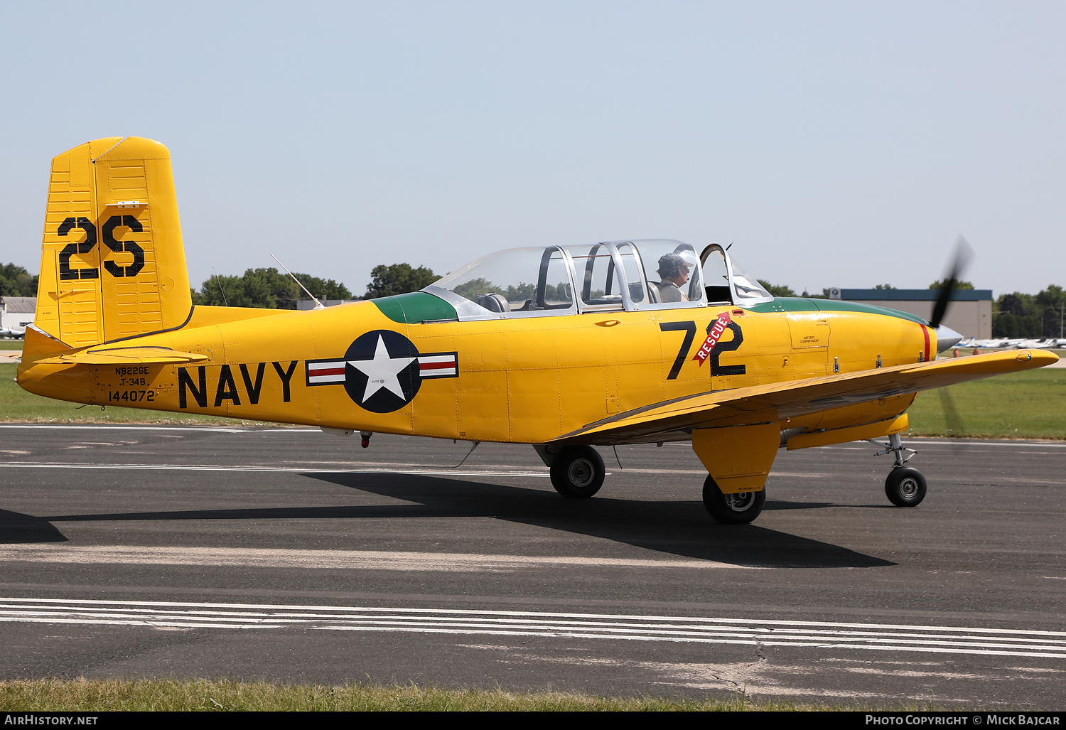 Aircraft Photo of N8226E / 144072 | Beech T-34B Mentor | USA - Navy | AirHistory.net #773420