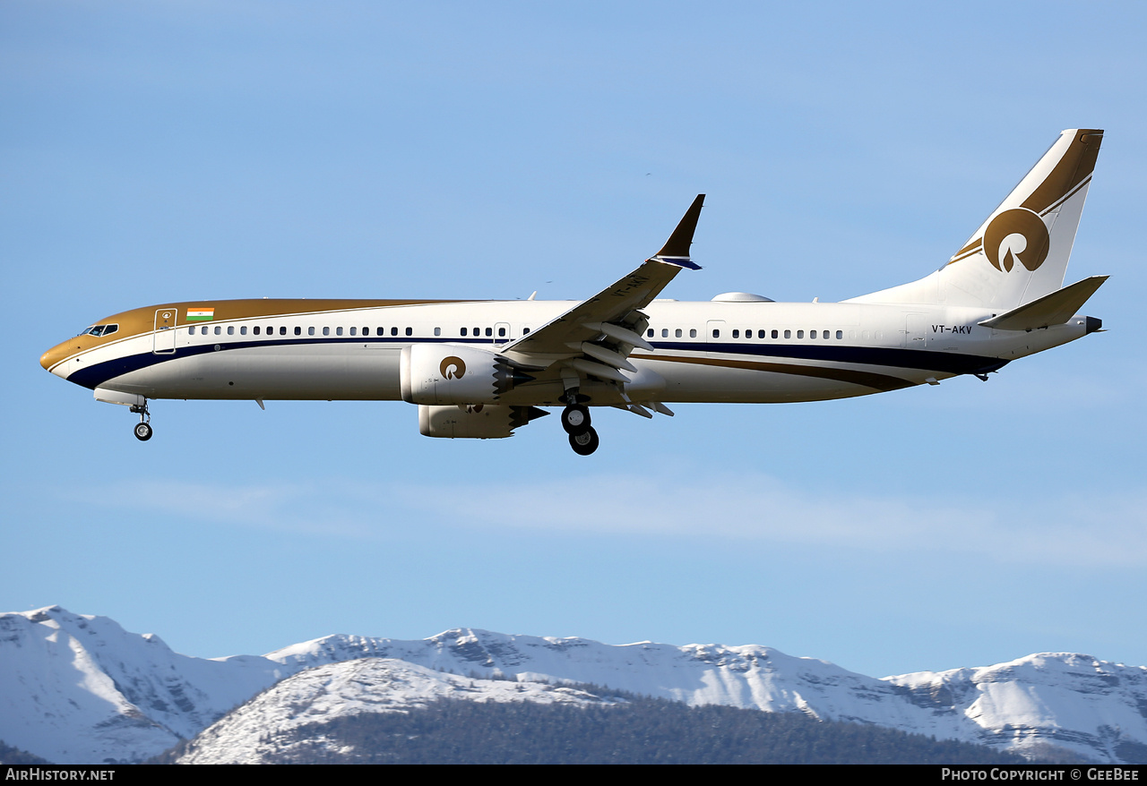 Aircraft Photo of VT-AKV | Boeing 737-9 BBJ Max 9 | Reliance Industries | AirHistory.net #773455