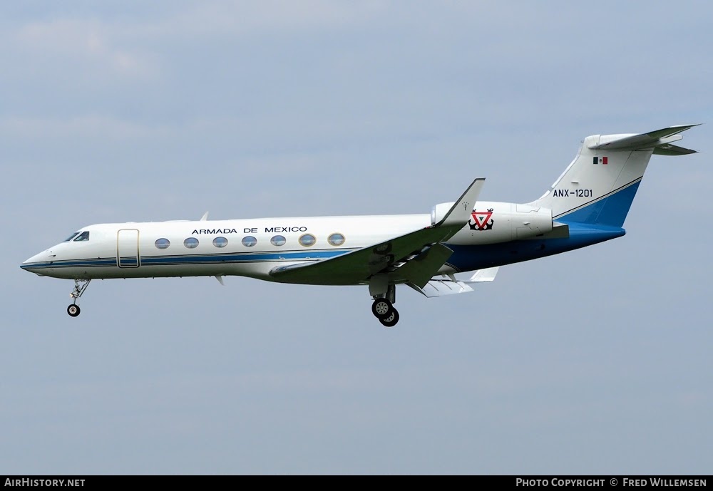 Aircraft Photo of ANX-1201 | Gulfstream Aerospace G-V-SP Gulfstream G550 | Mexico - Navy | AirHistory.net #773461