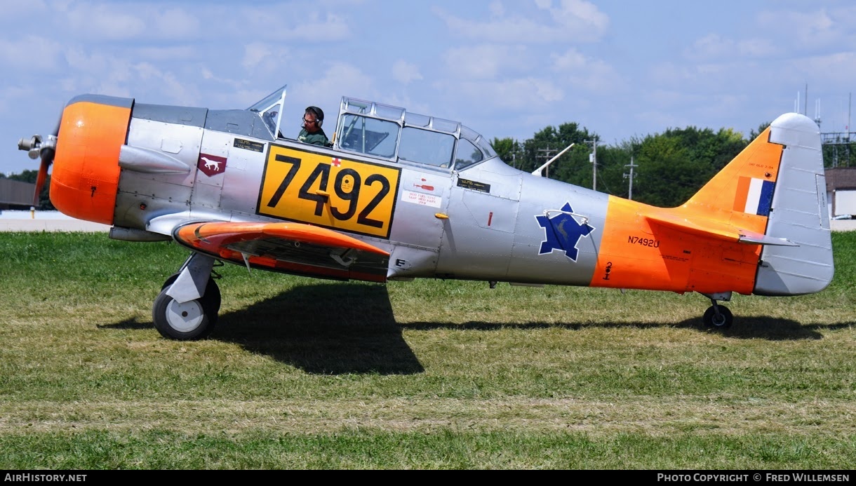 Aircraft Photo of N7492U / 7492 | North American AT-6D Texan | South Africa - Air Force | AirHistory.net #773465