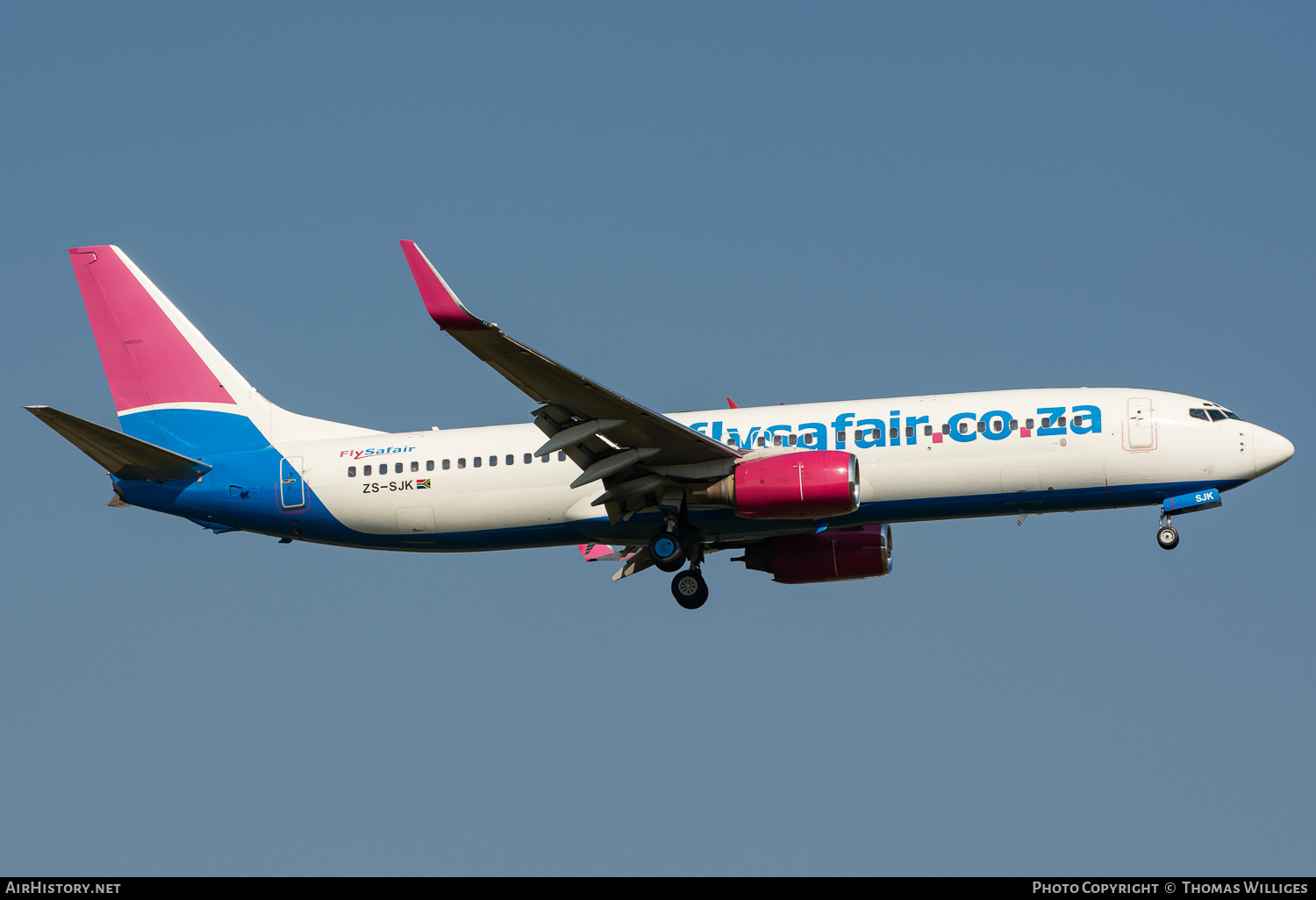 Aircraft Photo of ZS-SJK | Boeing 737-8BG | FlySafair | AirHistory.net #773477