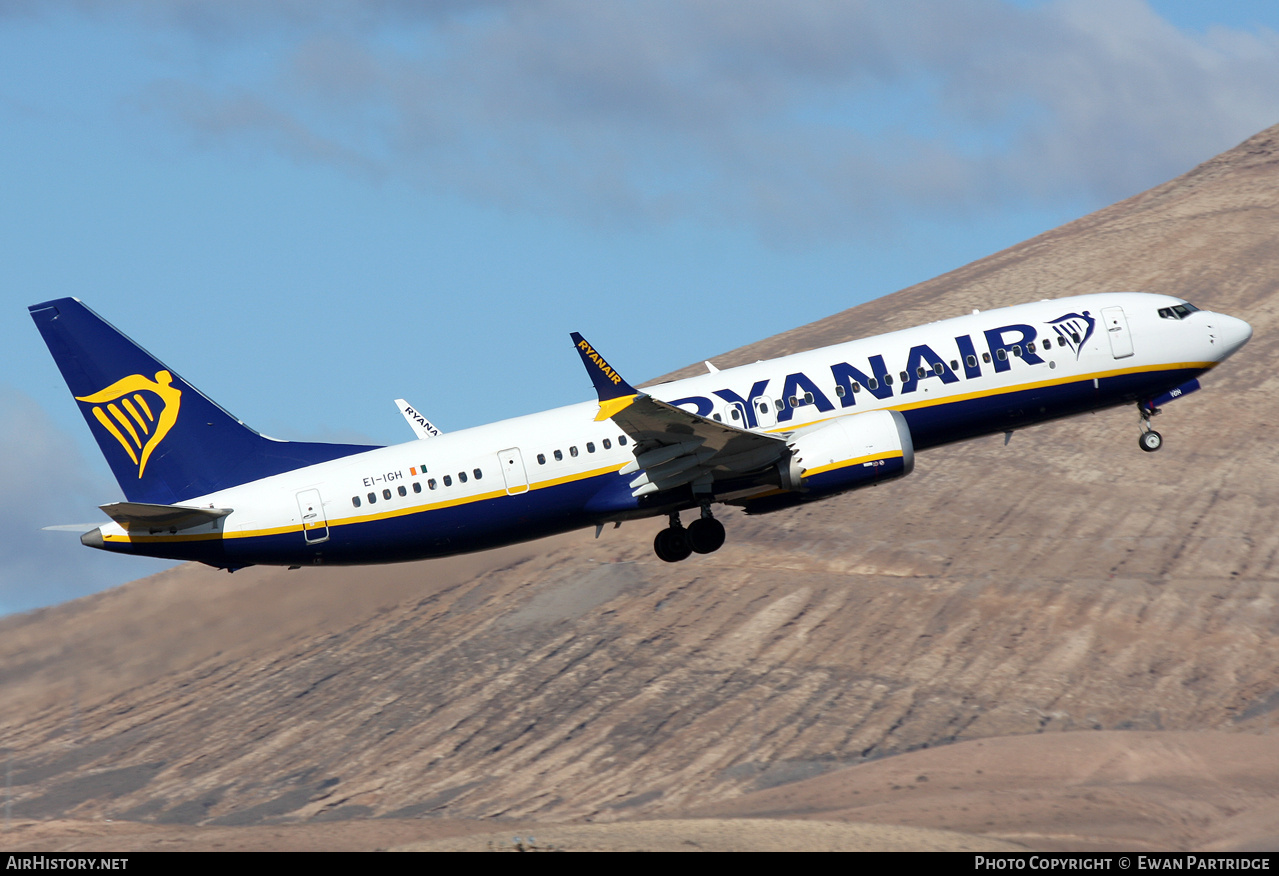 Aircraft Photo of EI-IGH | Boeing 737-8200 Max 200 | Ryanair | AirHistory.net #773513