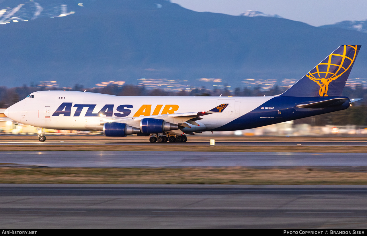 Aircraft Photo of N416MC | Boeing 747-47UF/SCD | Atlas Air | AirHistory.net #773524