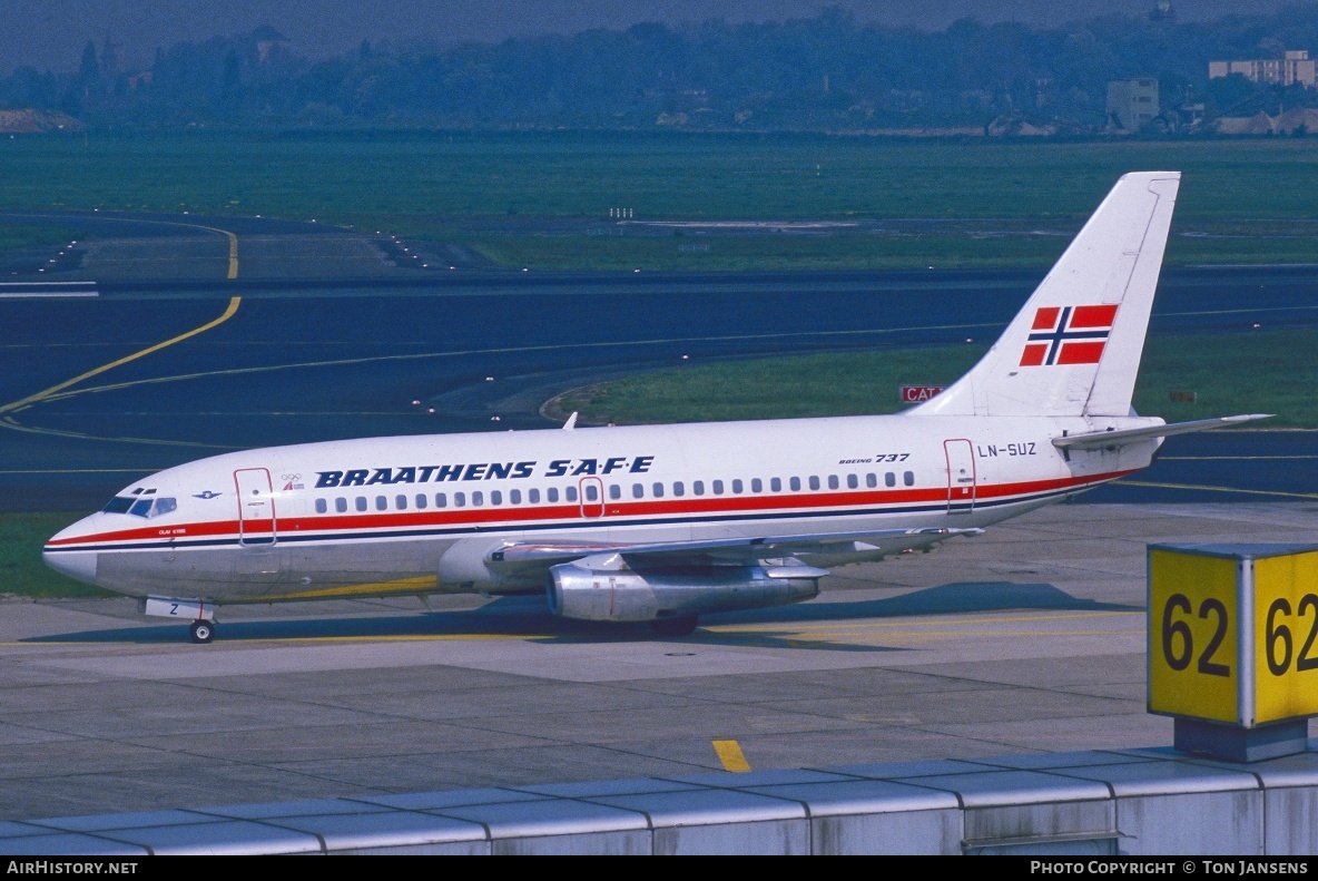 Aircraft Photo of LN-SUZ | Boeing 737-205/Adv | Braathens SAFE | AirHistory.net #773538