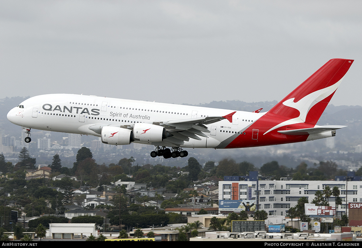 Aircraft Photo of VH-OQA | Airbus A380-842 | Qantas | AirHistory.net #773708