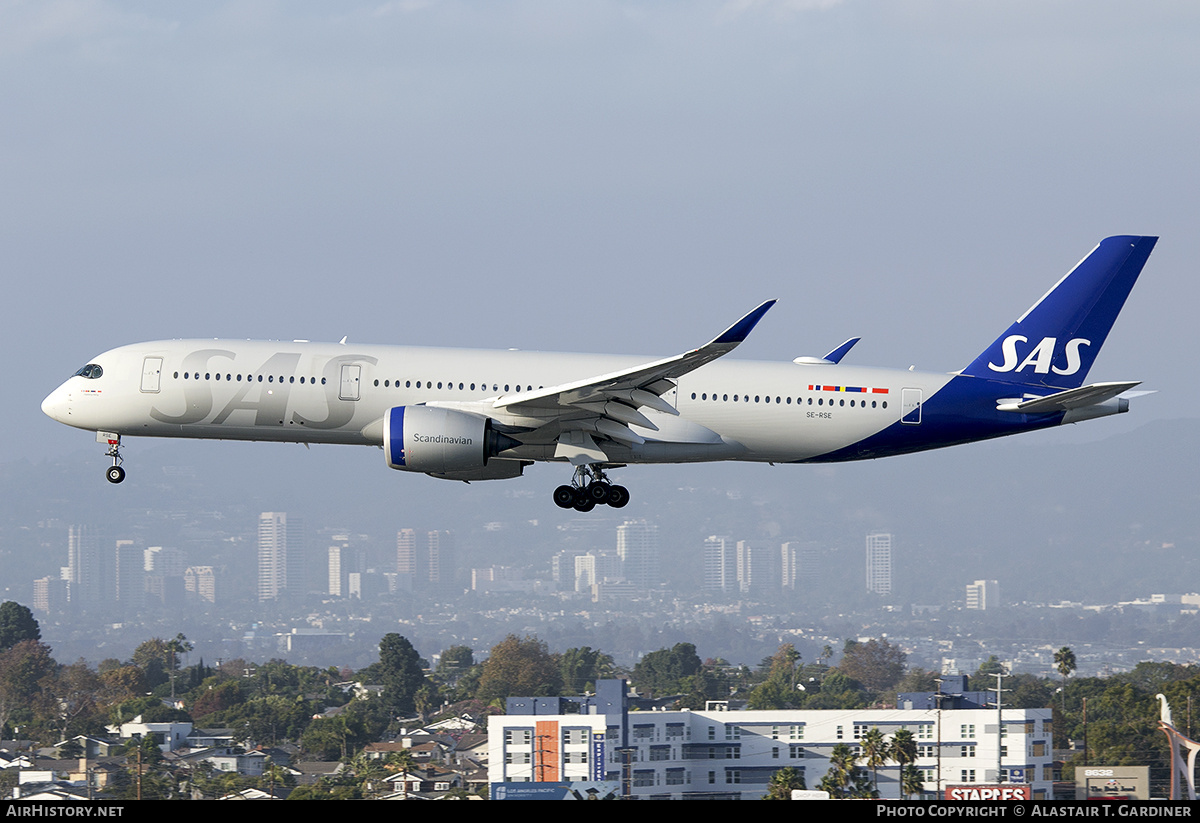 Aircraft Photo of SE-RSE | Airbus A350-941 | Scandinavian Airlines - SAS | AirHistory.net #773715