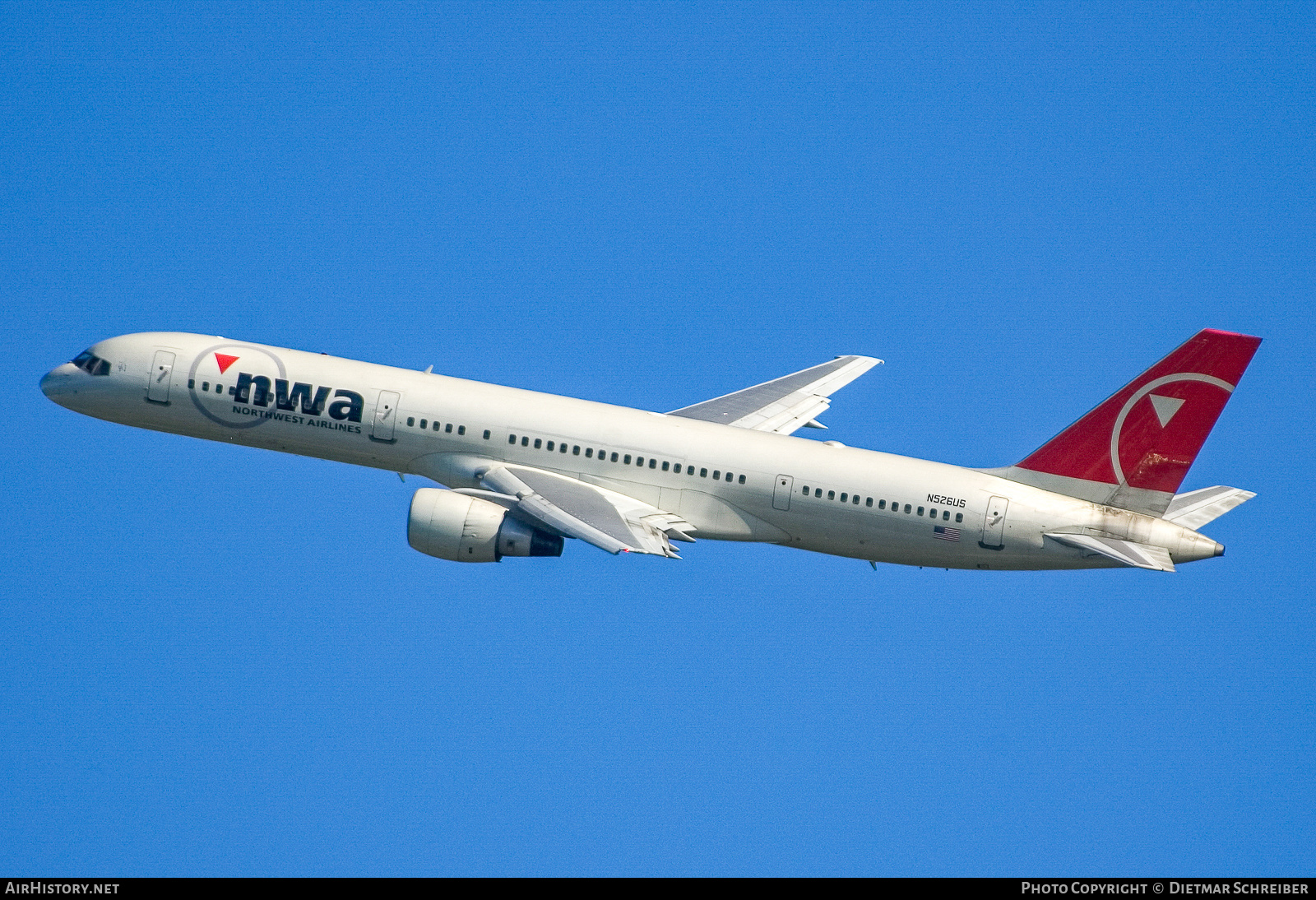 Aircraft Photo of N526US | Boeing 757-251 | Northwest Airlines | AirHistory.net #773901