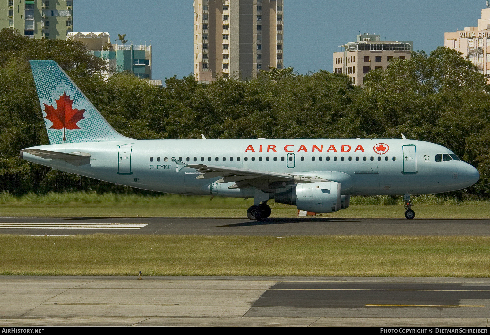 Aircraft Photo of C-FYKC | Airbus A319-114 | Air Canada | AirHistory.net #773921