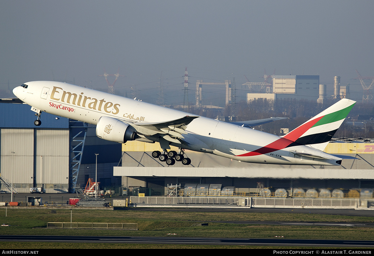 Aircraft Photo of A6-EFM | Boeing 777-F1H | Emirates SkyCargo | AirHistory.net #774033