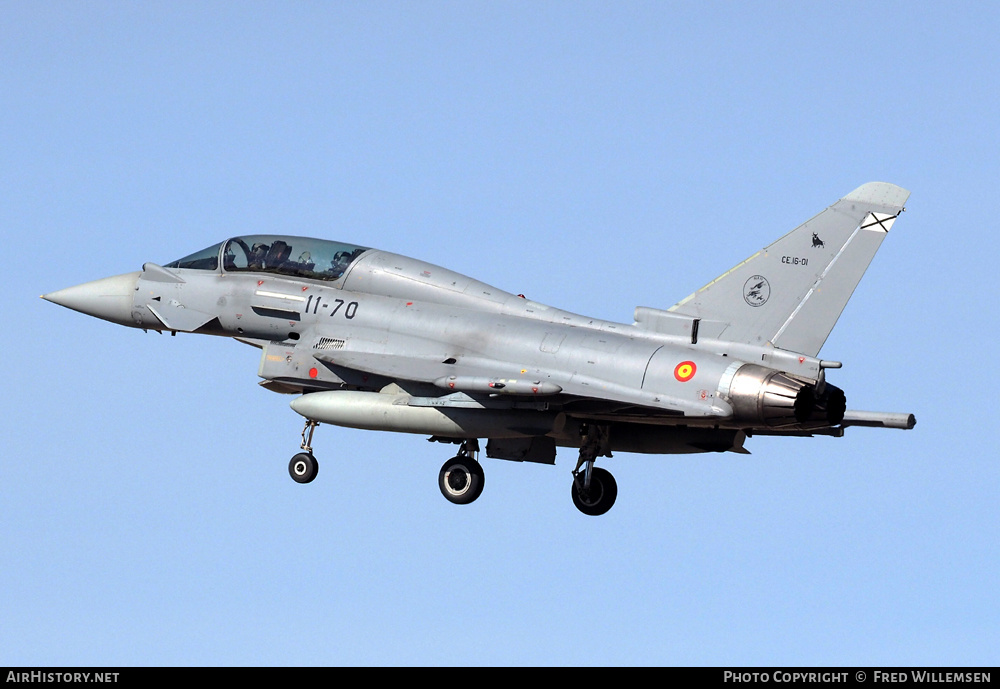 Aircraft Photo of CE16-01 | Eurofighter EF-2000 Typhoon T | Spain - Air Force | AirHistory.net #774208