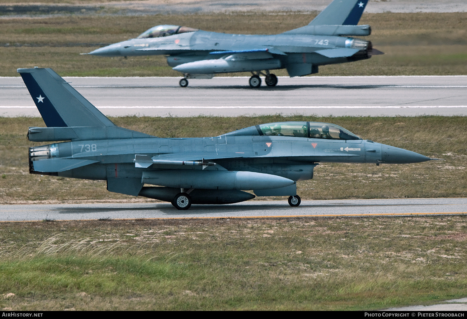 Aircraft Photo of 738 | General Dynamics F-16BM Fighting Falcon | Chile - Air Force | AirHistory.net #774220