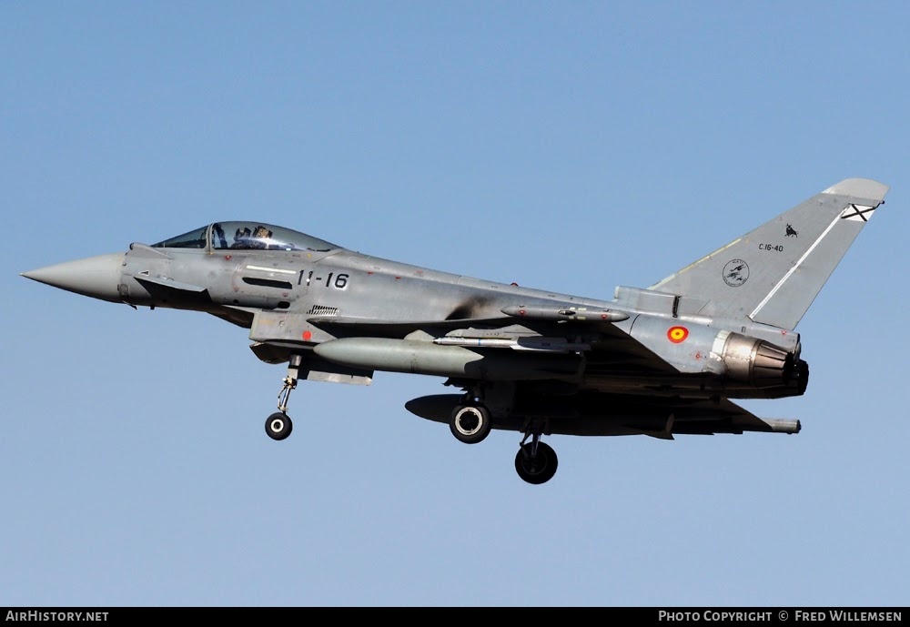 Aircraft Photo of C.16-40 | Eurofighter EF-2000 Typhoon S | Spain - Air Force | AirHistory.net #774224