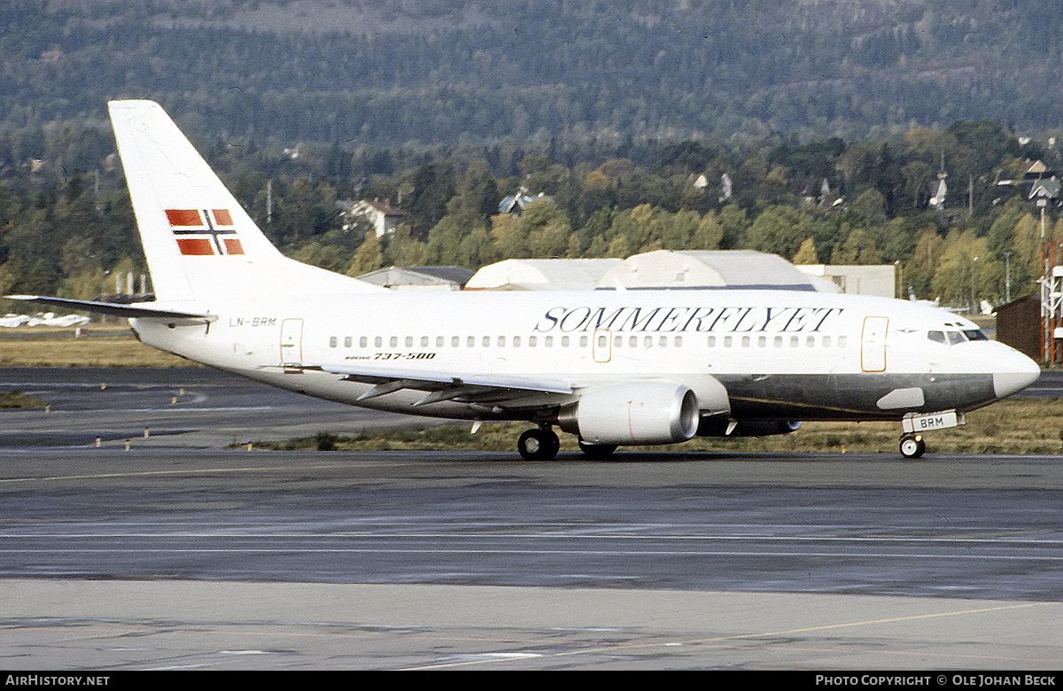 Aircraft Photo of LN-BRM | Boeing 737-505 | Braathens SAFE | AirHistory.net #774292