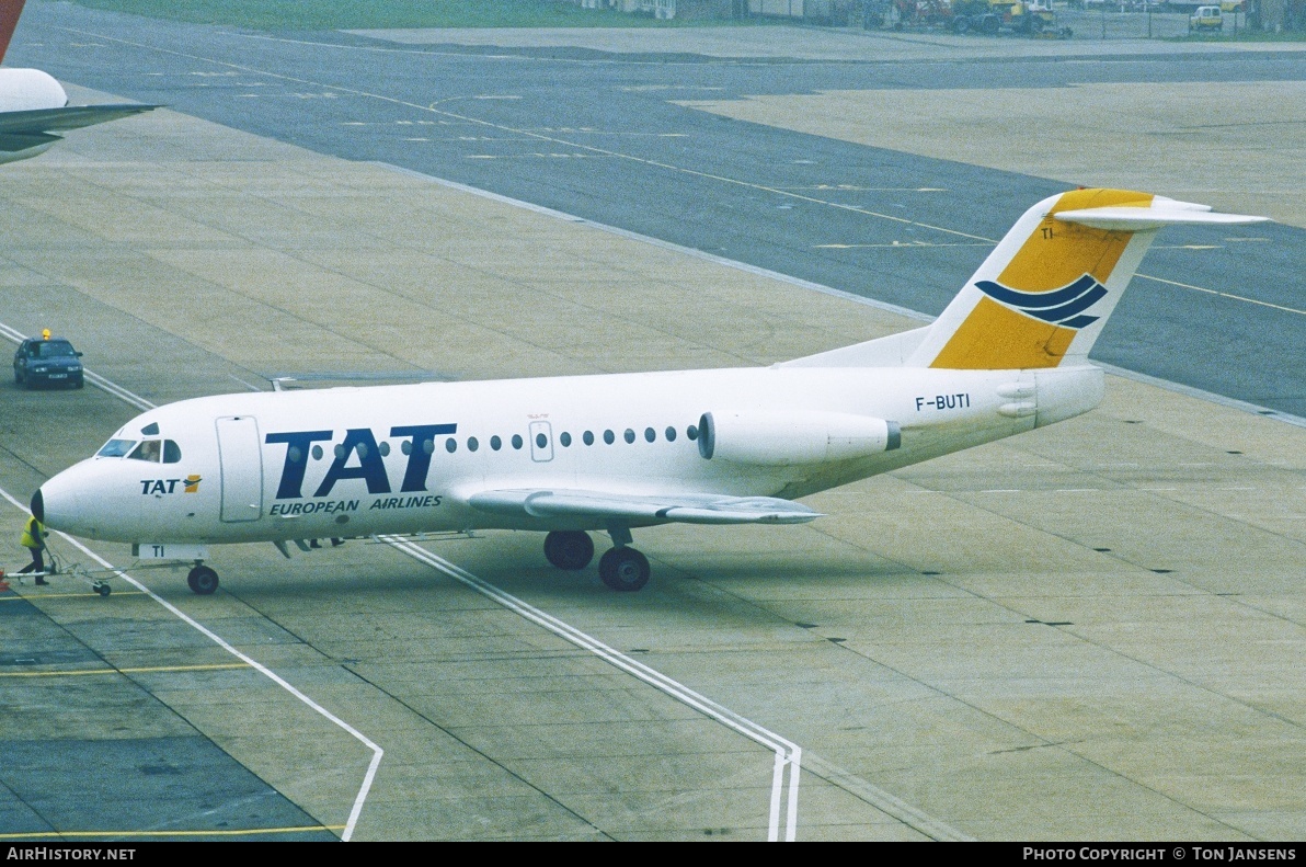 Aircraft Photo of F-BUTI | Fokker F28-1000 Fellowship | TAT European Airlines | AirHistory.net #774349