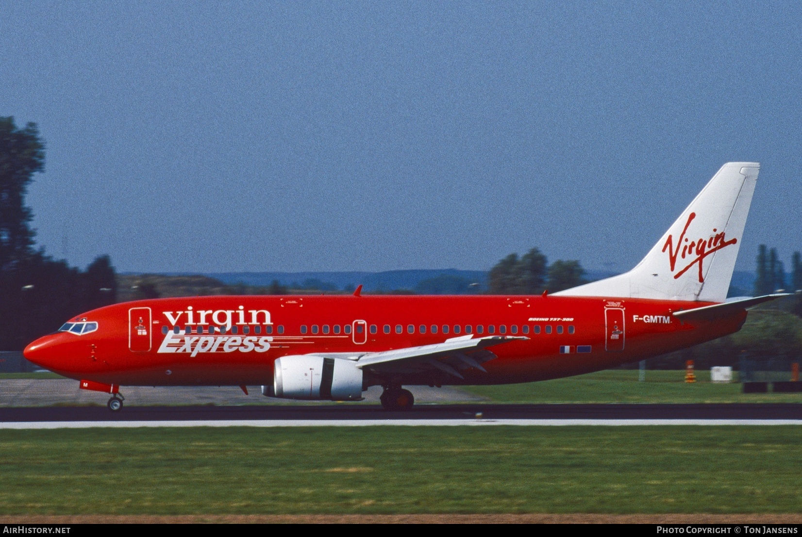 Aircraft Photo of F-GMTM | Boeing 737-3M8 | Virgin Express | AirHistory.net #774571