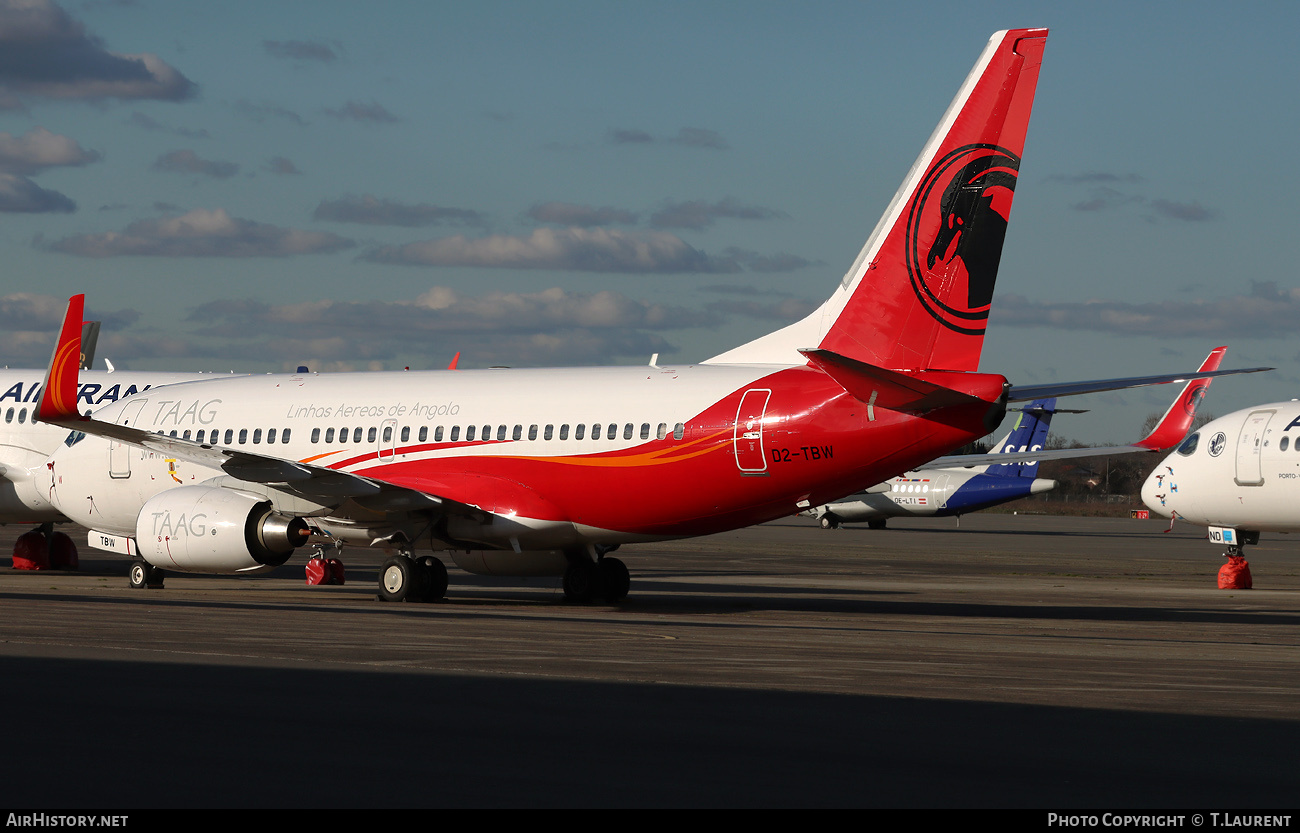 Aircraft Photo of D2-TBW | Boeing 737-76J | TAAG Angola Airlines - Linhas Aéreas de Angola | AirHistory.net #774585