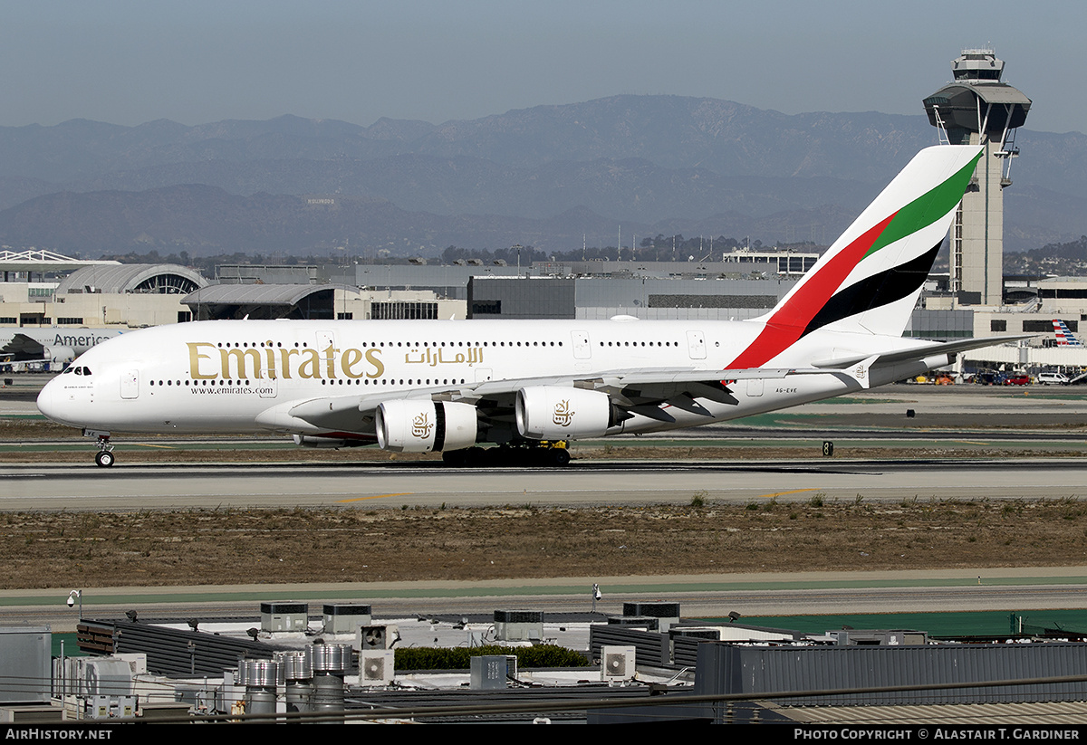 Aircraft Photo of A6-EVE | Airbus A380-842 | Emirates | AirHistory.net #774687