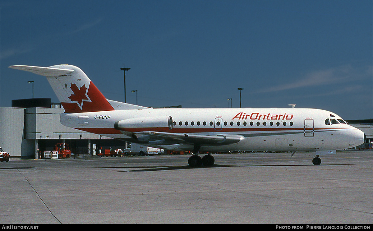 Aircraft Photo of C-FONF | Fokker F28-1000 Fellowship | Air Ontario | AirHistory.net #774765