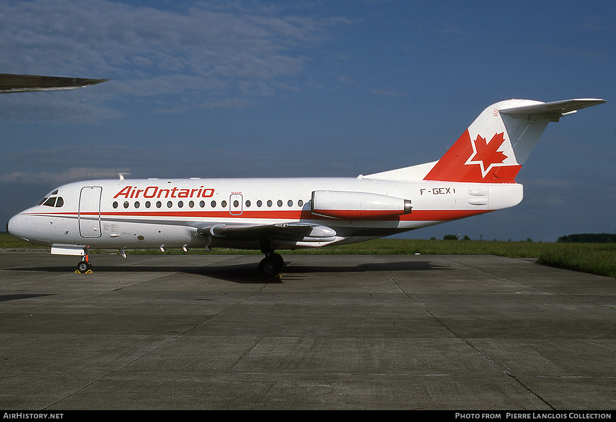 Aircraft Photo of F-GEXT / F-GEXI | Fokker F28-1000 Fellowship | Air Ontario | AirHistory.net #774824