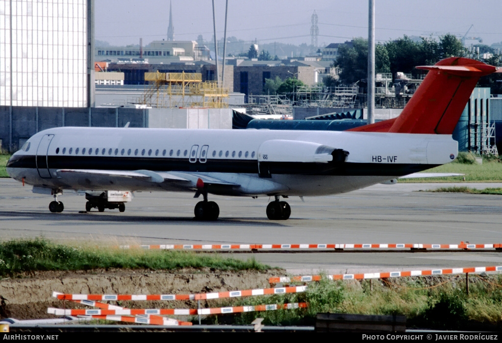 Aircraft Photo of HB-IVF | Fokker 100 (F28-0100) | Swissair | AirHistory.net #774862