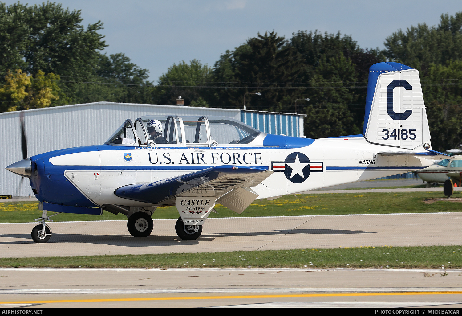 Aircraft Photo of N45MG / 34185 | Beech T-34A Mentor | Castle Aviation | USA - Air Force | AirHistory.net #774897