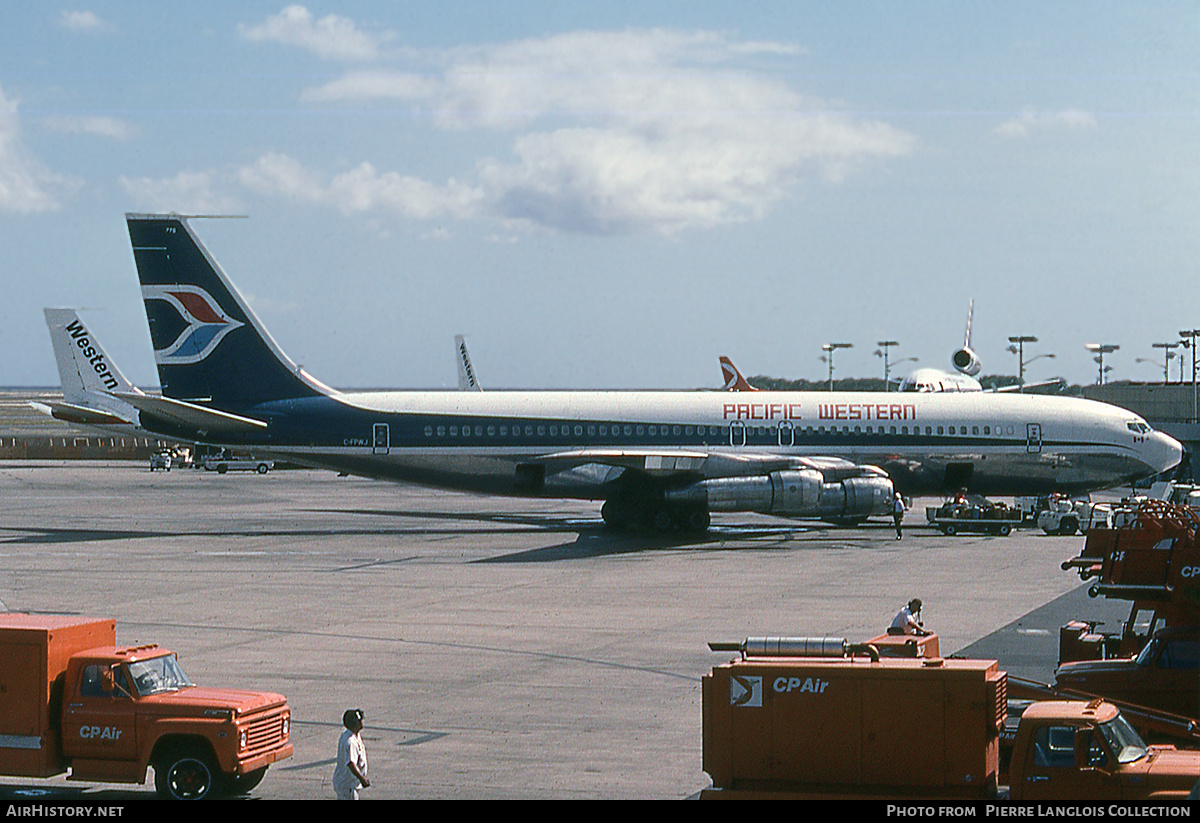 Aircraft Photo of C-FPWJ | Boeing 707-351C | Pacific Western Airlines | AirHistory.net #775471