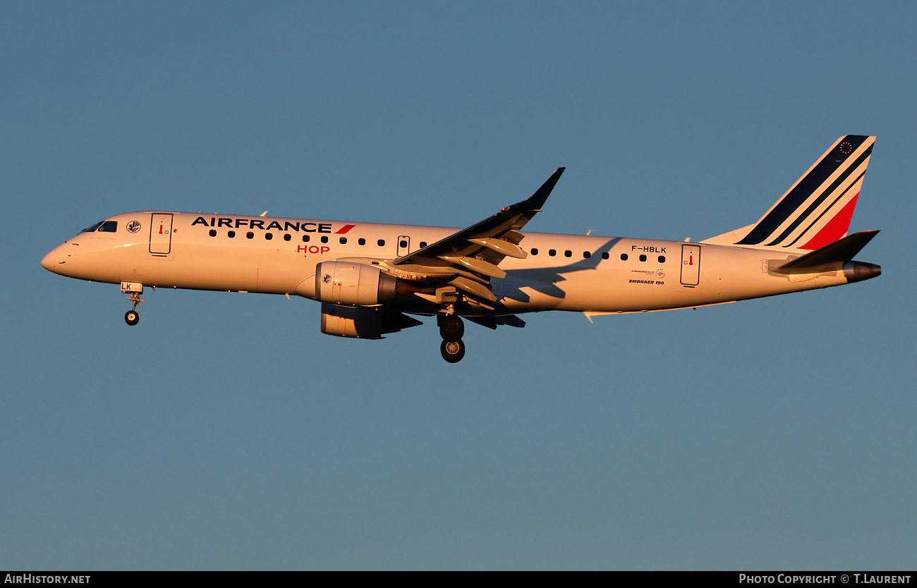 Aircraft Photo of F-HBLK | Embraer 190STD (ERJ-190-100STD) | Air France | AirHistory.net #775654