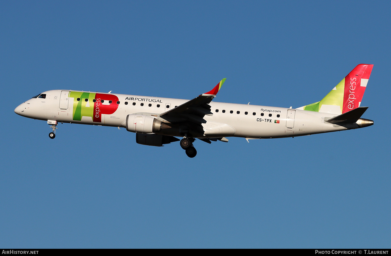 Aircraft Photo of CS-TPX | Embraer 190AR (ERJ-190-100IGW) | TAP Air Portugal Express | AirHistory.net #776033