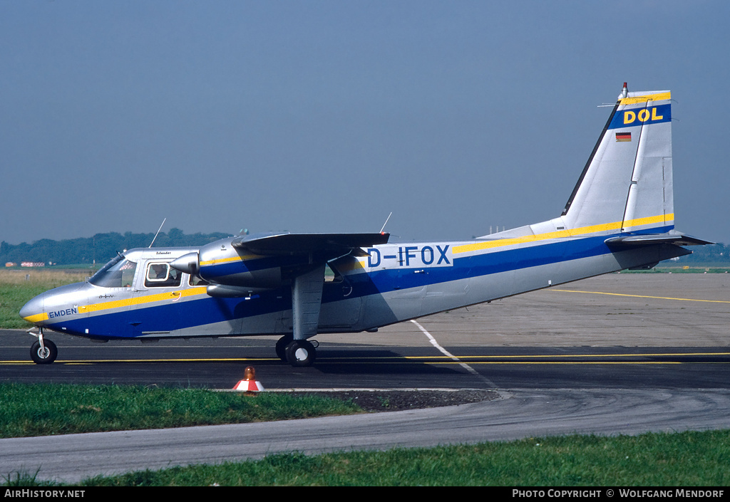 Aircraft Photo of D-IFOX | Britten-Norman BN-2B-26 Islander | Dollart Flugcharter | AirHistory.net #776113