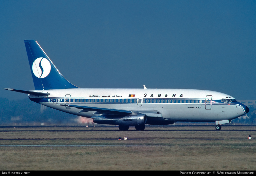Aircraft Photo of OO-SDF | Boeing 737-229/Adv | Sabena | AirHistory.net #776124
