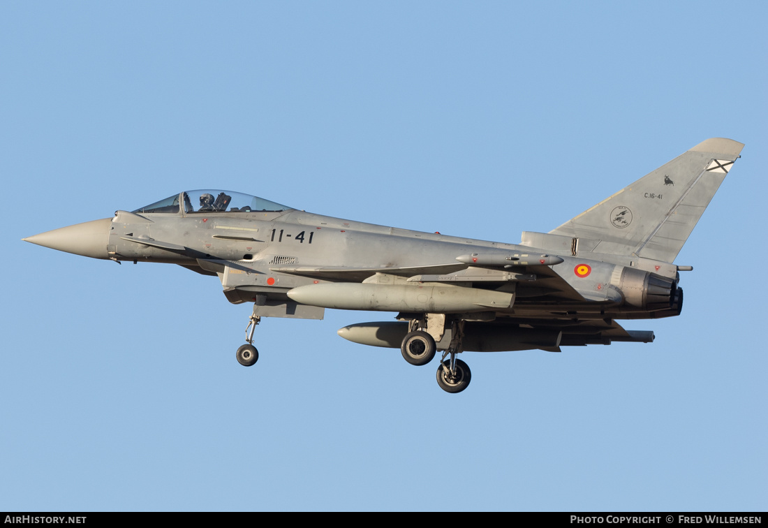 Aircraft Photo of C.16-41 | Eurofighter EF-2000 Typhoon | Spain - Air Force | AirHistory.net #776201