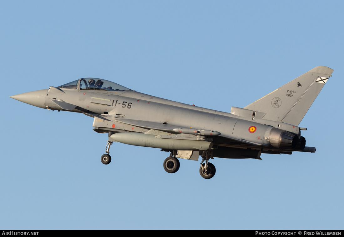 Aircraft Photo of C.16-56 | Eurofighter EF-2000 Typhoon | Spain - Air Force | AirHistory.net #776220