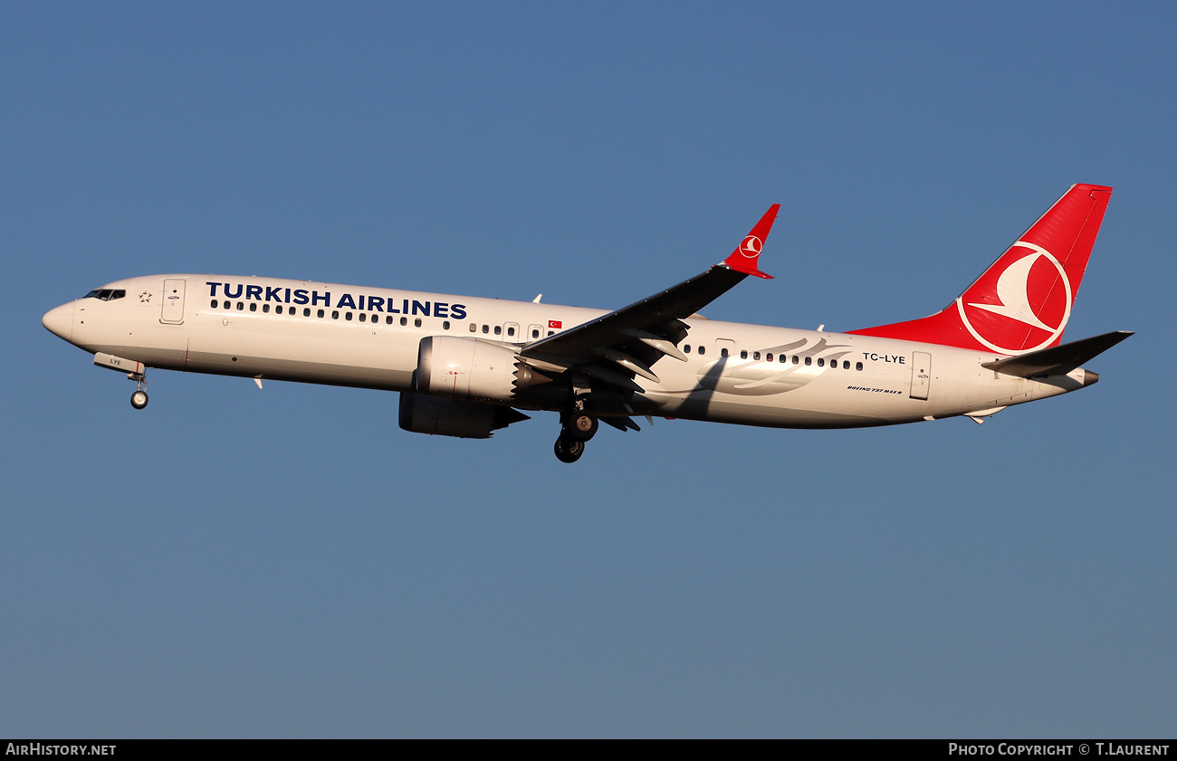 Aircraft Photo of TC-LYE | Boeing 737-9 Max 9 | Turkish Airlines | AirHistory.net #776249