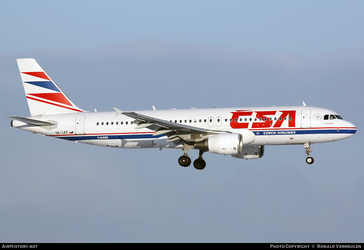 Aircraft Photo of OK-LEF | Airbus A320-214 | ČSA - Czech Airlines | AirHistory.net #776363