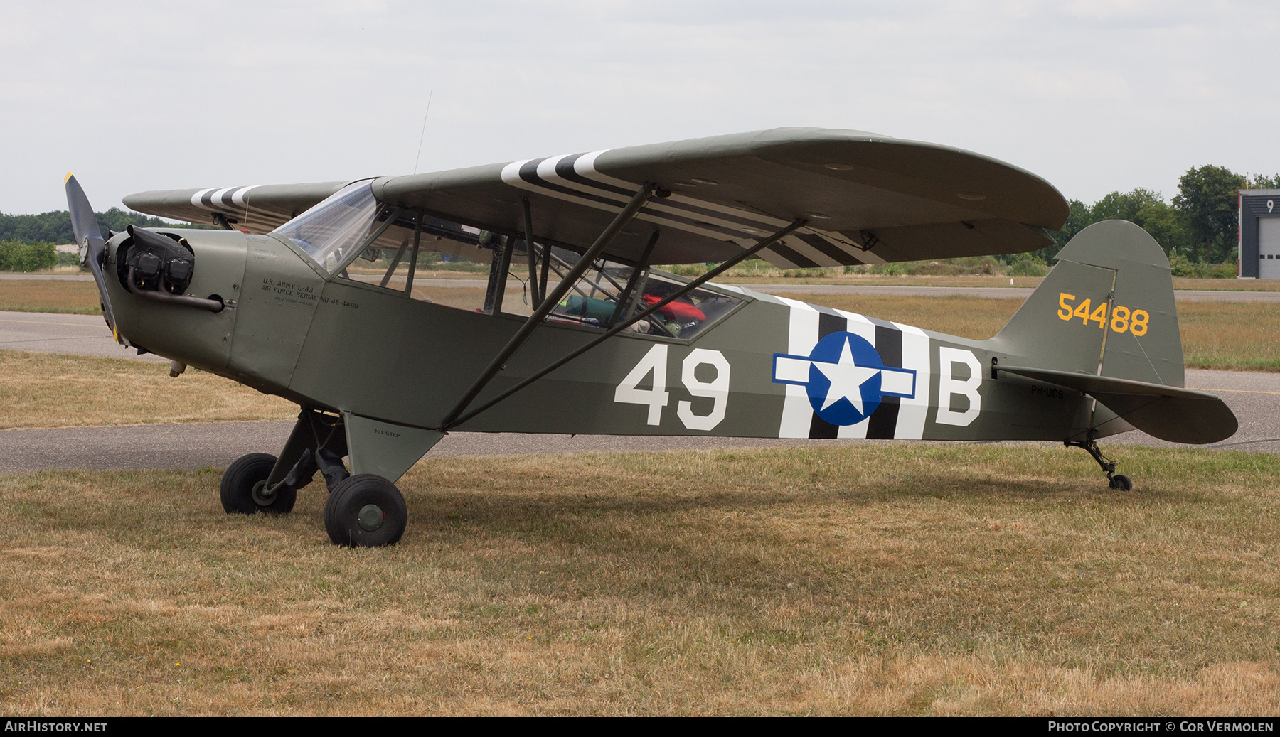 Aircraft Photo of PH-UCS / 54488 | Piper L-4J Grasshopper (J-3C-65D) | USA - Air Force | AirHistory.net #776388