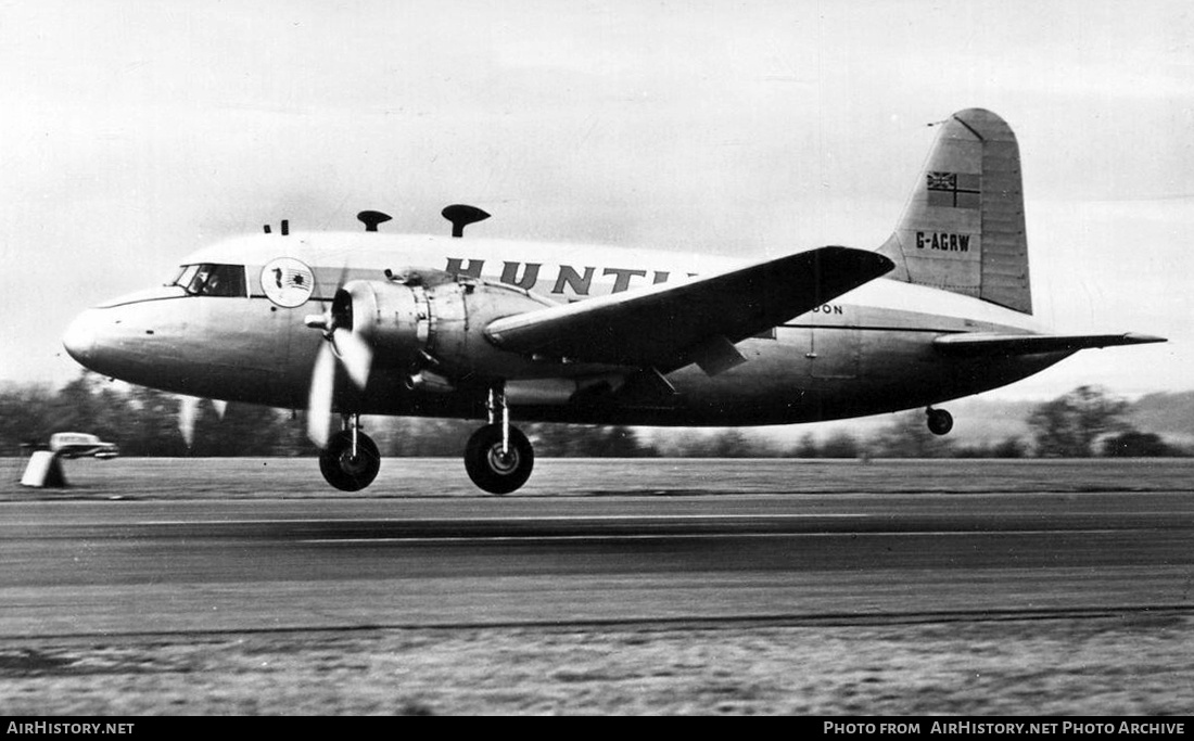 Aircraft Photo of G-AGRW | Vickers 498 Viking 1A | Hunting Air Transport | AirHistory.net #776391