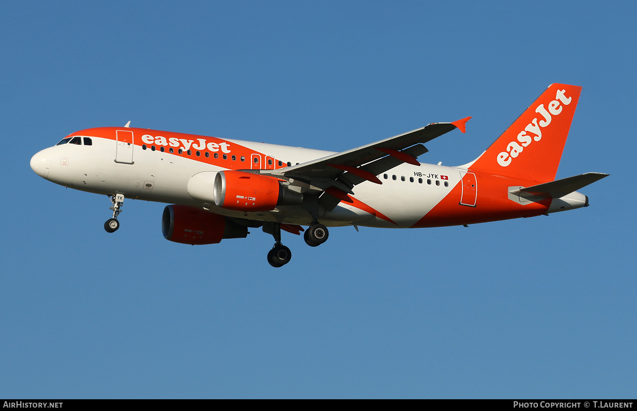 Aircraft Photo of HB-JYK | Airbus A319-111 | EasyJet | AirHistory.net #776502