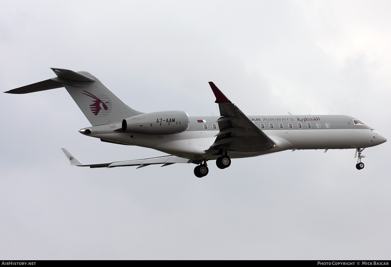 Aircraft Photo of A7-AAM | Bombardier Global Express (BD-700-1A10) | Qatar Airways | AirHistory.net #776546