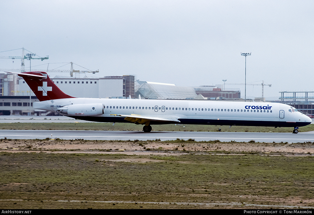 Aircraft Photo of HB-INW | McDonnell Douglas MD-82 (DC-9-82) | Crossair | AirHistory.net #776560