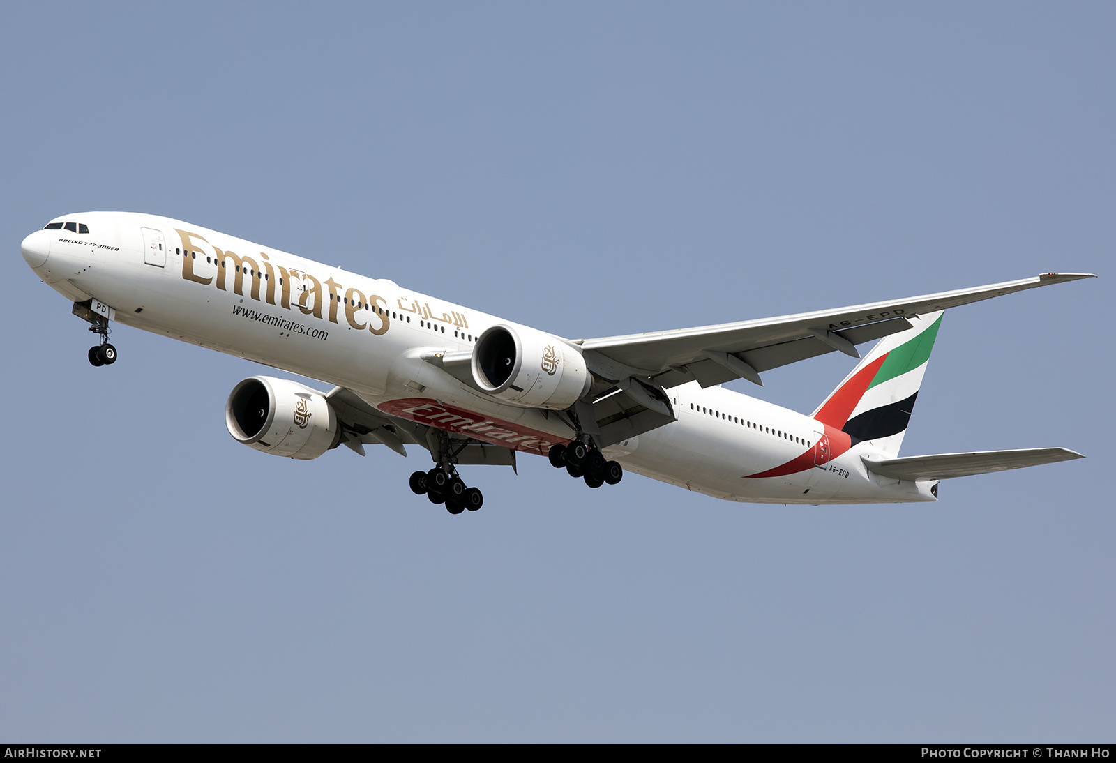 Aircraft Photo of A6-EPD | Boeing 777-31H/ER | Emirates | AirHistory.net #776584